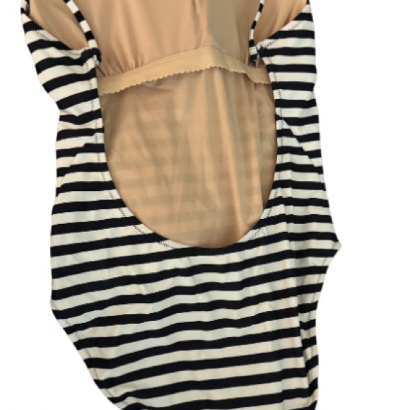 J CREW Tie-back One-Piece Swimsuit Classic Stripe - Picture 8 of 8